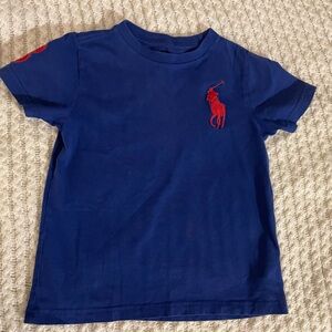 Polo by Ralph Lauren Navy Tee with Red Emblem